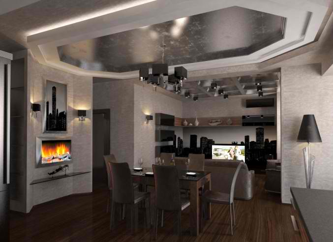 small luxury living dining room design 15