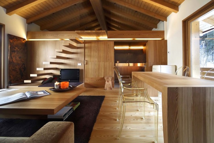 Modern Wood House interior design by Studio Fanetti