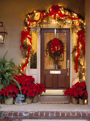 outdoor front door christmas decorations