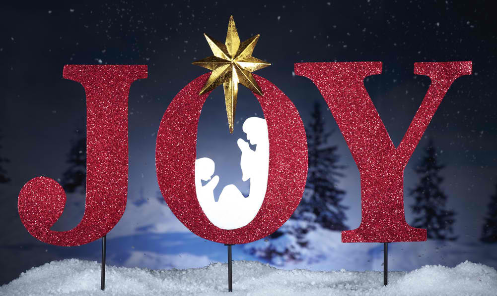 Joy Inspirational Holiday Garden Stakes Nativity, $14.99. Find it here ...