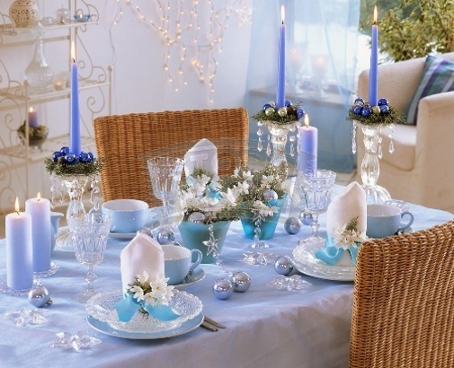 adorable light blue christmas table decorations 19 ideas