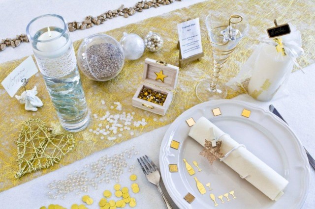 gold adorable christmas table decorations 50 ideas