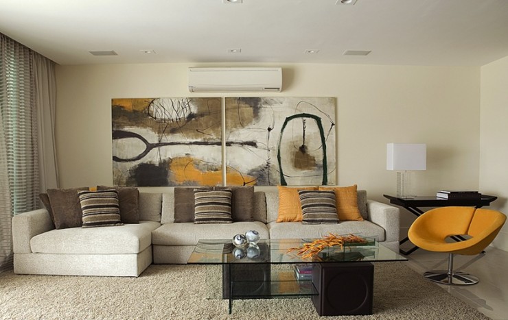 earth tones living room by angela Barquete