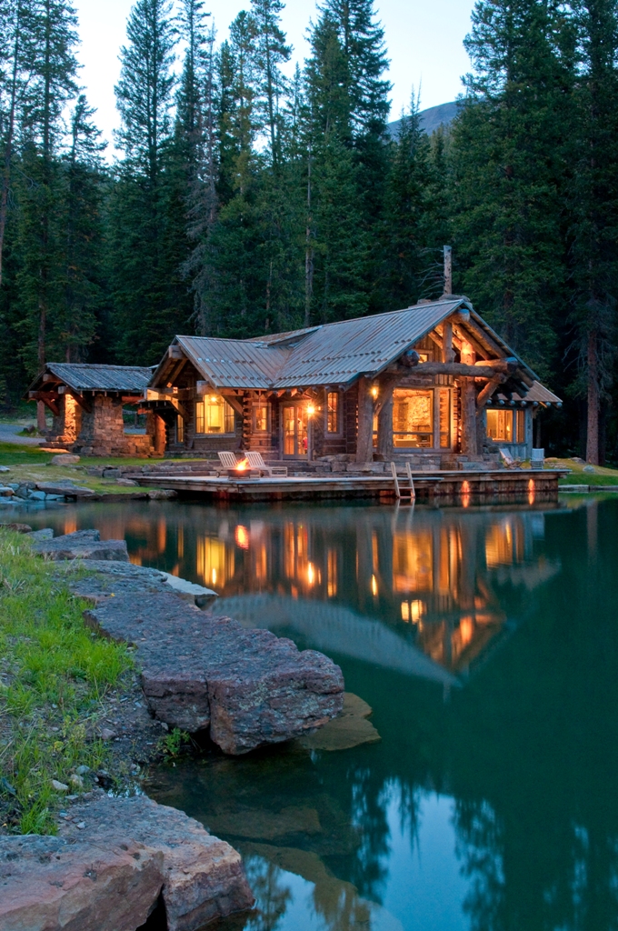 cabins in the mountains