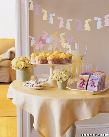 easter party decorations pastel garland