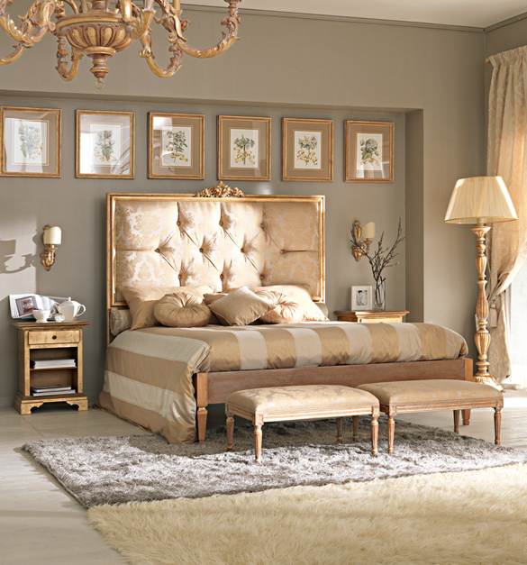 Paris Collection French gold leaf Louis bed