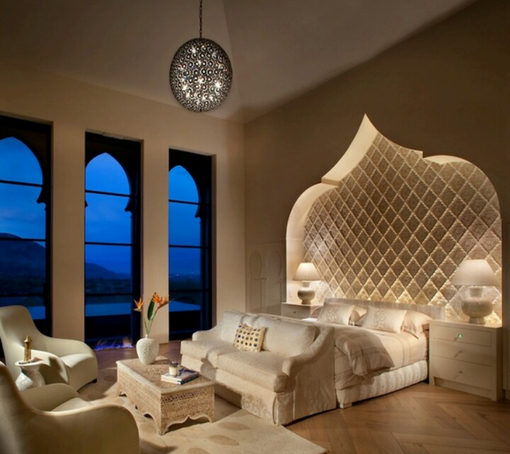 Moroccan Bedroom at night 