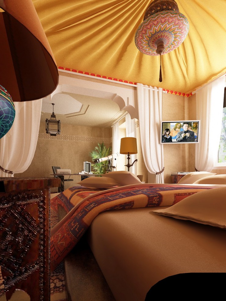 Amazing Moroccan Bedroom Decorating Idea