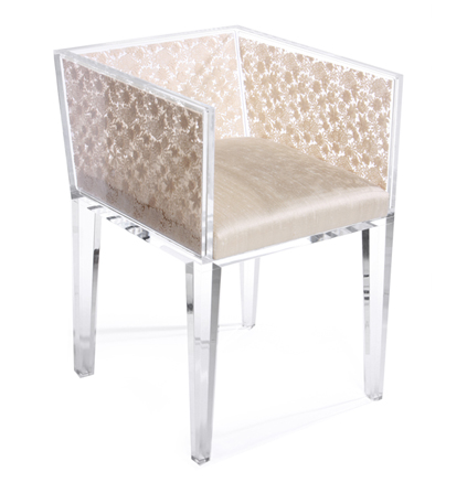old lace inspired natural  florar lace chair
