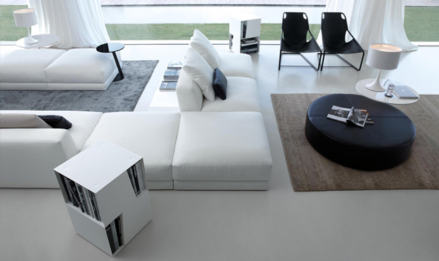 pasha 2 corner white contemporary sofa