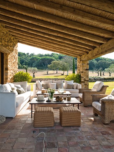 Mediterranean Comfortable Family Farmhouse patio2