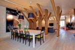 attic penthouse with beams