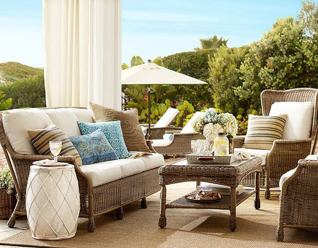 neutral outdoor patio furniture