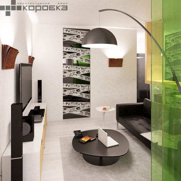 small apartment interior by abkorobka 5