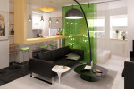 small apartment interior by abkorobka