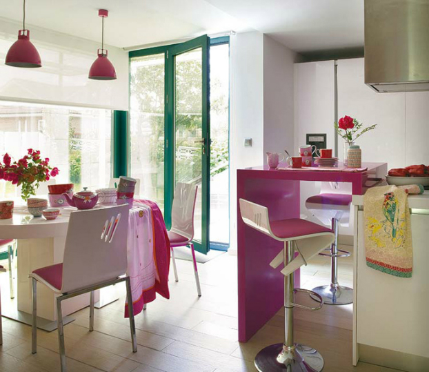 modern fresh corner kitchen dining room