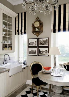 elegant black white kitchen design