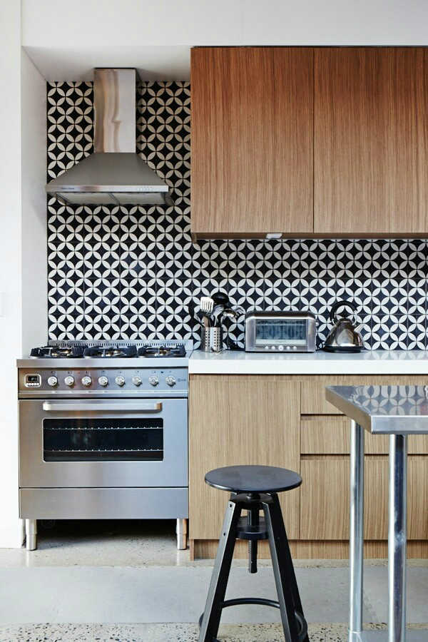 geometric Kitchen Backsplash Idea