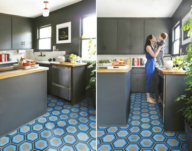 Kitchen with modern Moroccan tile from Kismet Tile