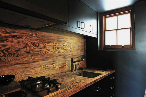 wood Kitchen Backsplash Idea