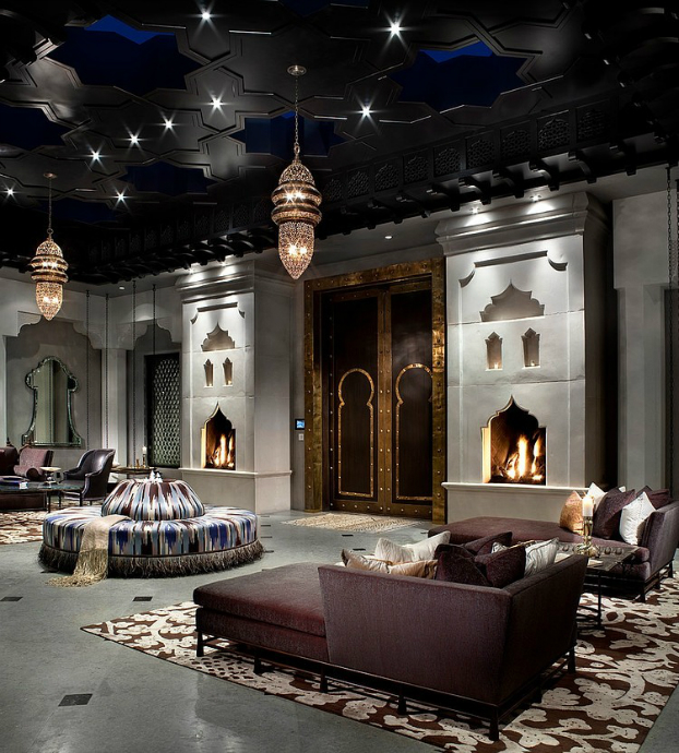 interni di lusso in stile marocchino spettacolare 