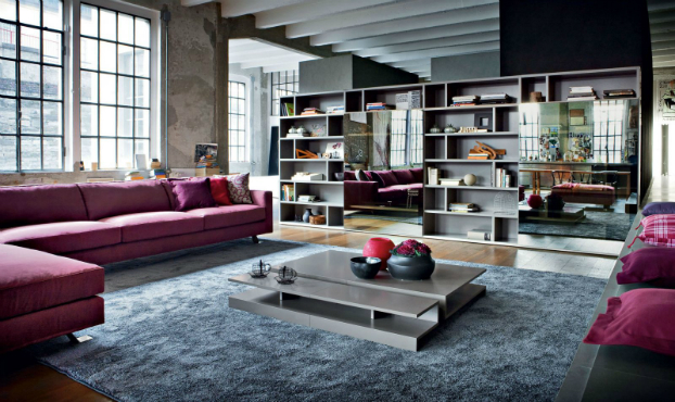 Novamobili-industrial-feminine-living-room-Upright-Bookshelf