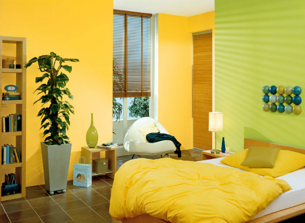 bold-yellow-green-color-decor