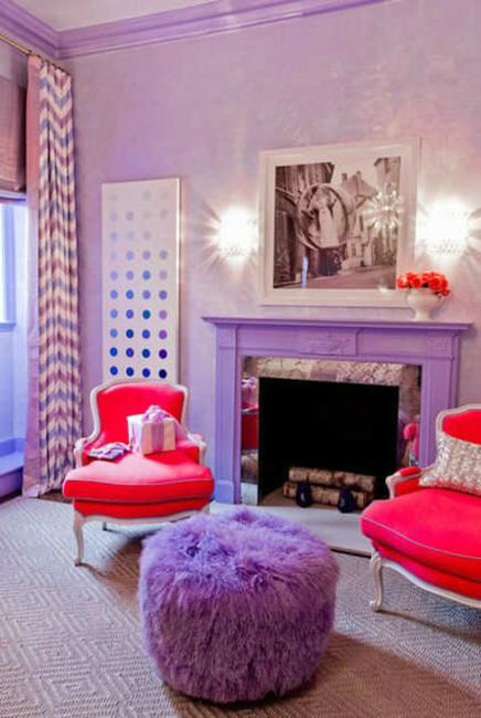 purple Fireplace Color Ideas 