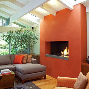 orange Fireplace Color Ideas 