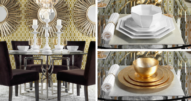 golden luxsubtle shades  dining room idea