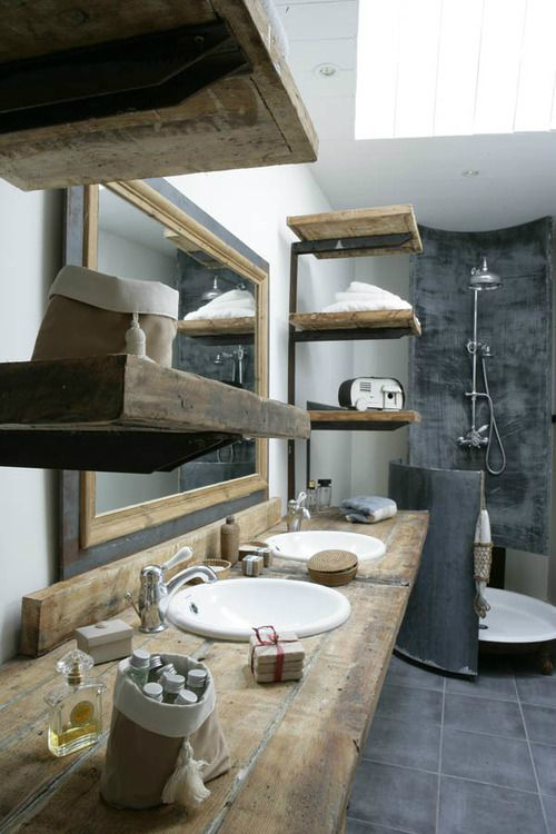 Rustic Bathroom Design 13