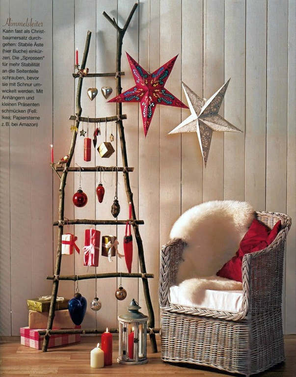Christmas living room country decorating idea 25