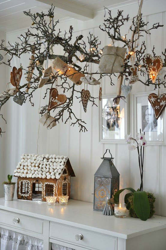 Christmas living room country decorating idea 30