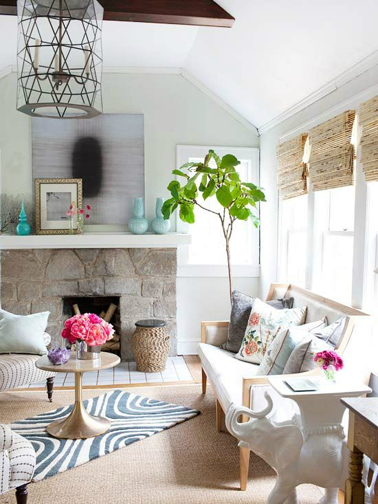 fresh living room idea with plants