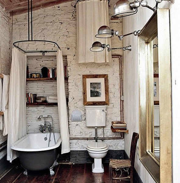 20 Bathroom Designs With Vintage Industrial Charm - Decoholic
