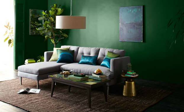 earthy eclectic living room decorating idea