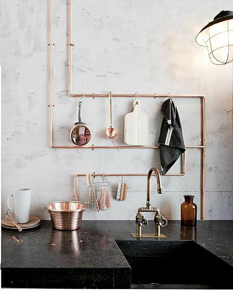 exposed copper piping home decor trends 