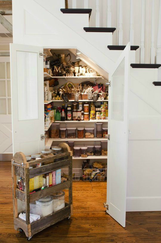 pantry under the stairs