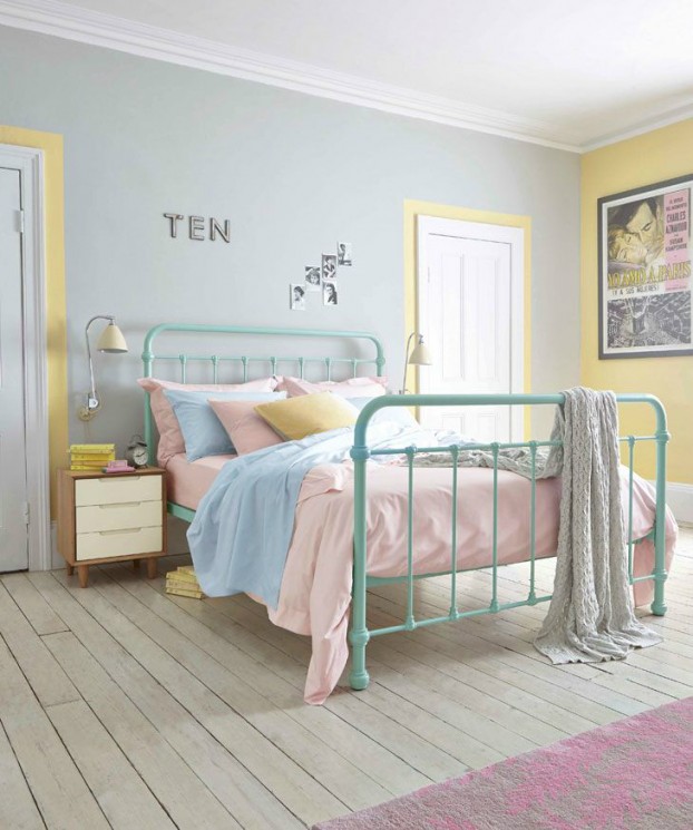 Pastel bedroom color scheme 622x745