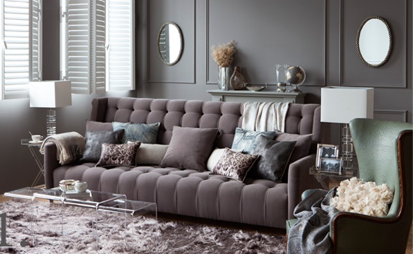 gray sophisticated living room