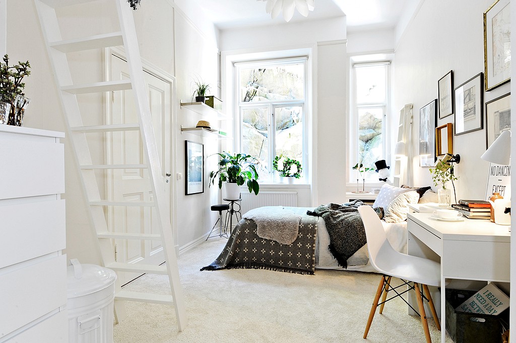 Scandinavian bedroom design idea