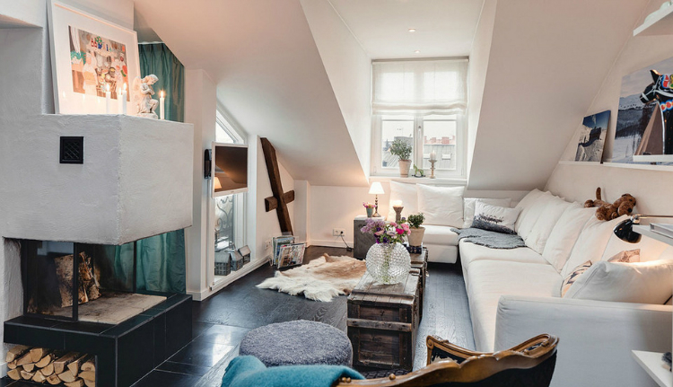 Modest Elegant Scandinavian Loft interior 6