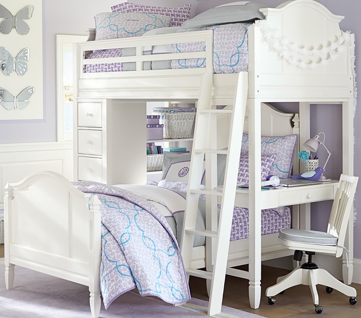 Madeline Bunk System With Twin Bed Set with desk