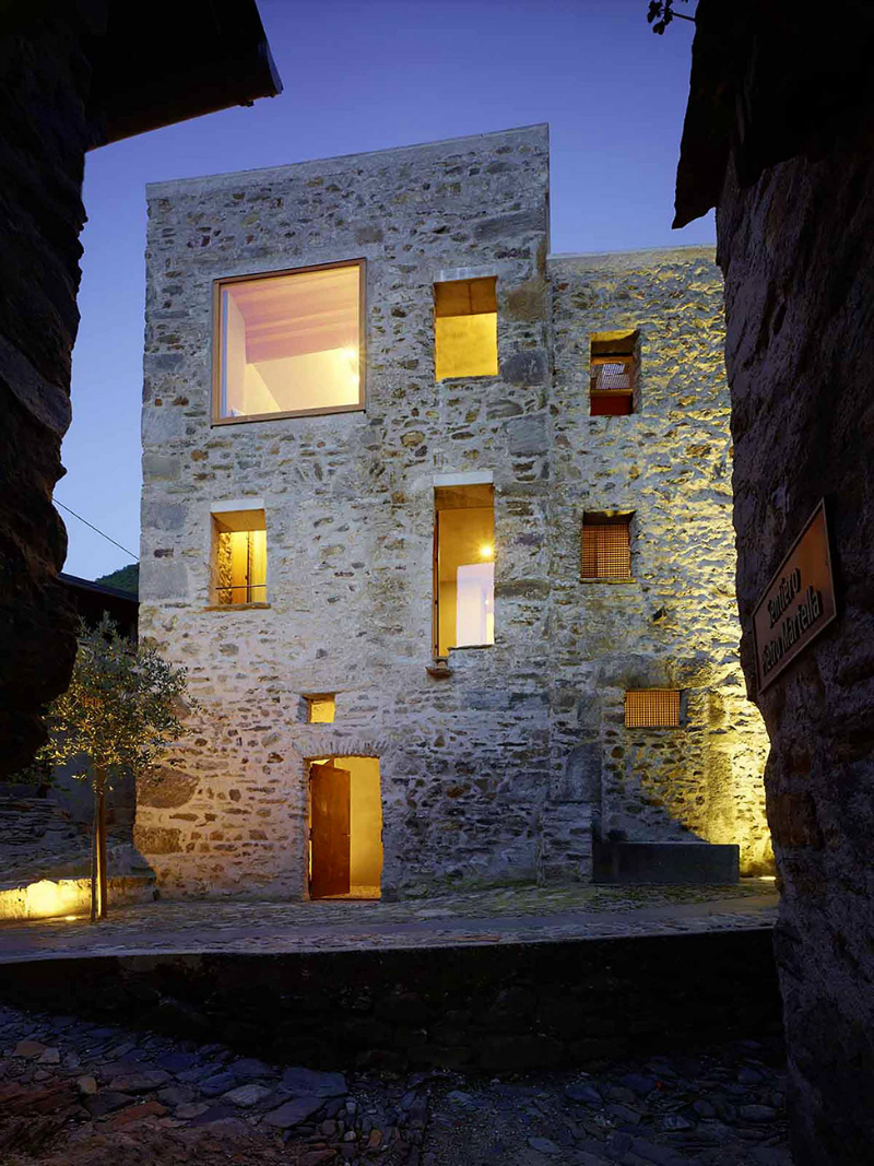 cave house contemporary stone exterior