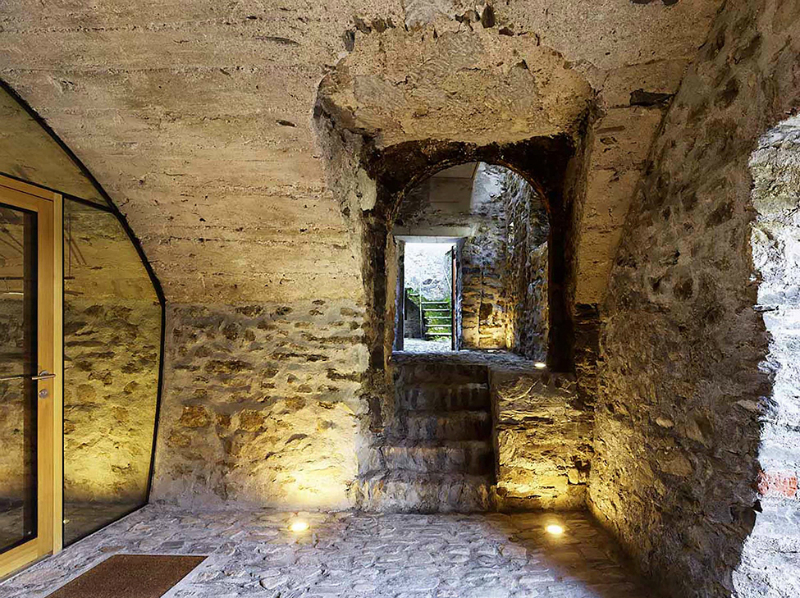 cave house contemporary stone interior 5