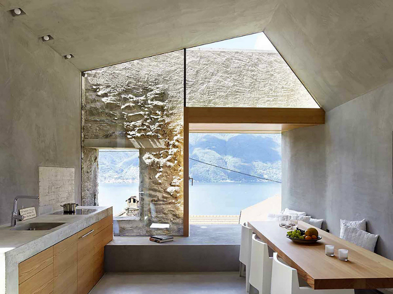 cave house contemporary stone interior 