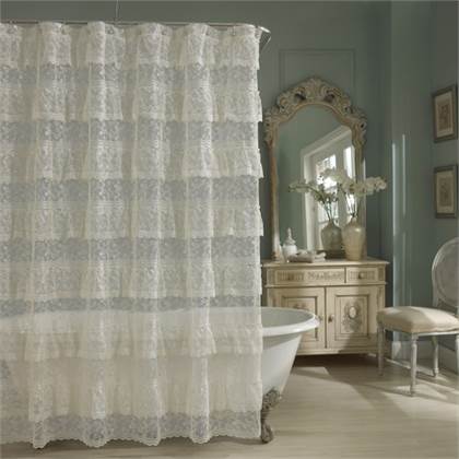 Shabby Chic Lace Shower Curtain