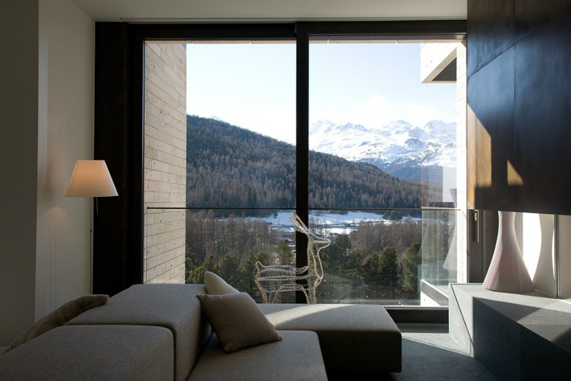 Modern interior With The Typically Warm Atmosphere Of Engadine Style Houses 2