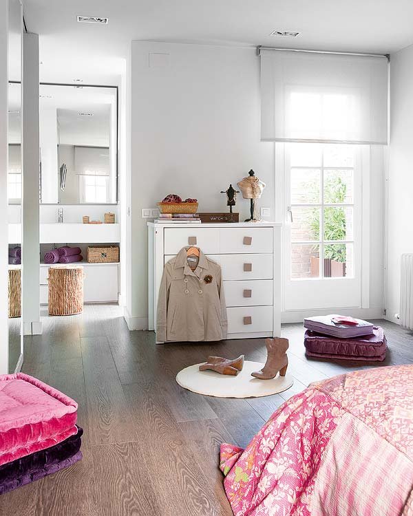 white pink Hues contemporary bedroom interior 2