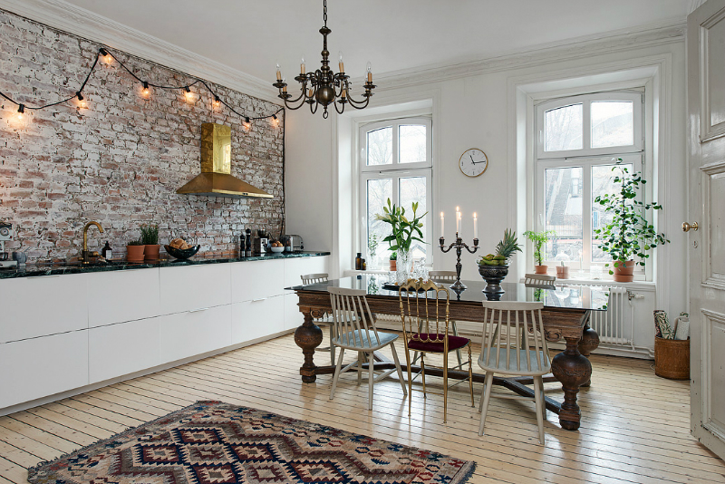 eclectic scandinavian home interior 